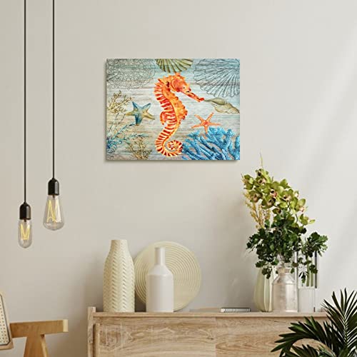 Lienzo de caballito de mar Yelolyio de gran nitidez para decoración de pared oceánica 4