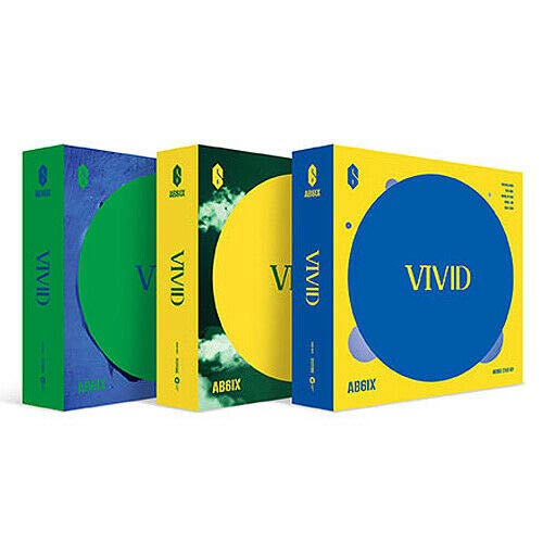 AB6IX [VIVID] 2nd EP Album [D] BLUE Ver. CD+80p Photo Book+1ea Photo Card+1ea Post Card +1ea Vivid Colorchip+1ea Sticker+1ea Photo Stand+1ea AR Photo Card+TRACKING CODE K-POP SEALED