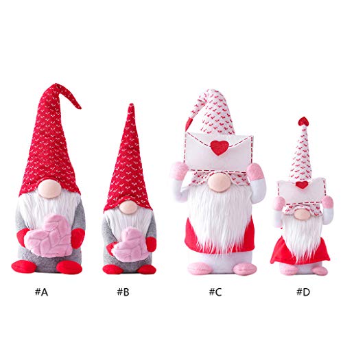 Decoração de Dia dos Namorados, boneca de Papai Noel, decorações de Dia dos Namorados para a casa, o
