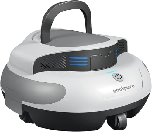 POOLPURE Limpiafondos Robot Piscina, 55WH, 120 Minutos de Limpiez...