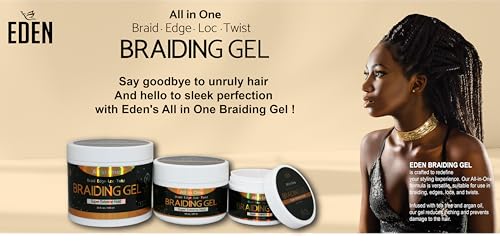 EDEN Braiding Gel (15 Fl Oz) | No Flaking or Whitening