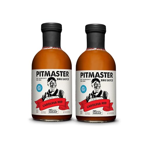 True Made Foods Carolina Red BBQ Sauce, Authentic Pitmaster Barbecue Recipe, No Sugar Added, Keto, Whole30, Paleo, Vegan, Gluten Free (18oz, 2Pack)