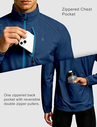 Image of Little Donkey Andy Men's Cycling Jacket, Waterproof Lightweight Windbreaker, Packable