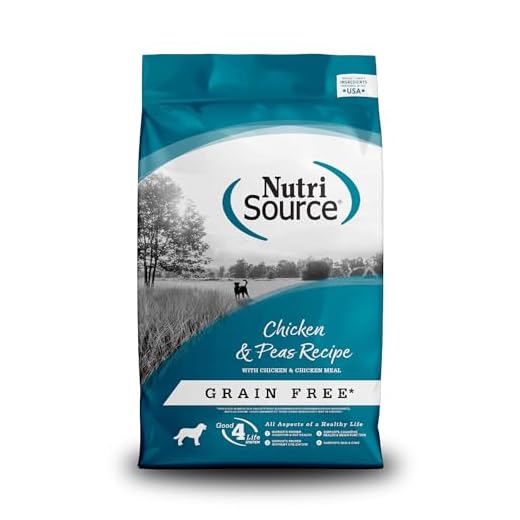 NutriSource Grain Free Dry Dog Food, Chicken and Peas, 12LB