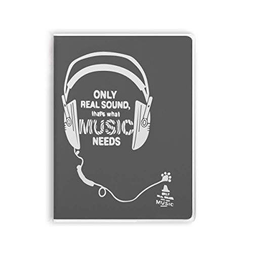 Journal couverture souple musique et écouteurs à offrir