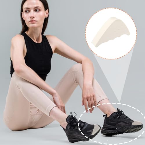 Image of Toe Inserts for Shoes Too Big, 4 Pairs Adjustable Shoe Filler Inserts Half-Size Cushion Insoles Make Shoes Fit One Size for Women and Men Casual Sports High Heels Boots (Black & Khaki)