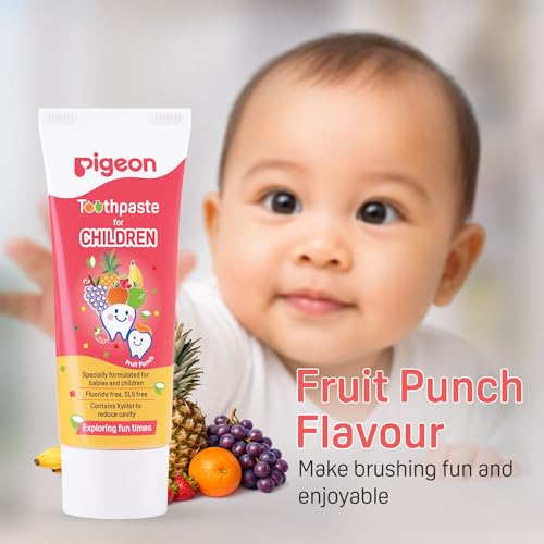 Image of Pigeon Children Cavity Protection Toothpaste Fruit Punch 45 g | Gentle Daily Oral Care for Kids | pH-Balanced Formula | Mild & Kid-Friendly Flavour