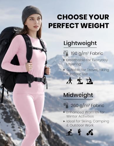Image of Iguana Womens 100% Merino Wool Base Layer Set Active Thermals