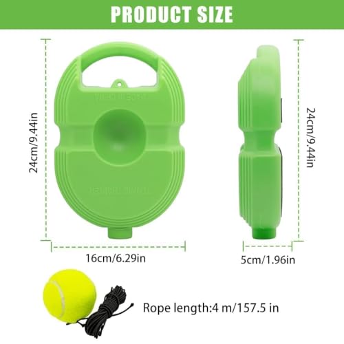 Image of Tennis Trainer Rebound Ball Set | Solo Tennis Practice Trainer with Elastic Rebound String & Heavy Stable Base | Self Training Equipment for Kids & Adults (Round)