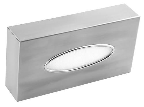 Mediclinics Dispenser per fazzoletti cosmetici premium in acciaio inossidabile, colore: acciaio inossidabile