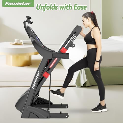 Image of Treadmills for Home Use, Running Treadmill 10mph with 0-15% Auto Incline, 4.5HP Folding Treadmill for Home 300 lbs Weight Capacity, Incline Treadmill, 64 Preset Programs, App Control