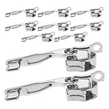 minkissy Tiradores de Cremallera Cerradura de Aleación de Zinc Doble Capa Tamaño Pequeño Color Plata Vintage 5 Pares para Reparación y Reemplazo en Maletas Accesorios de Viaje Seguros