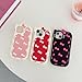Danzel for iPhone 12 Pro Max/13 Pro Max/14 Pro Max/15 Pro Max Cute Case, Cartoon Bow Cat Soft Silicone Kawaii Funny Retro Cover (Red)