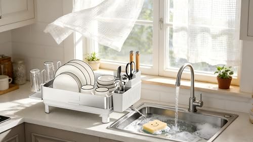 Ewaiira Dish Drying Rack, 304 Stainless Steel Dish Racks for Kitchen Counter, Dish Drainer - image 9