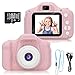 DDGG Kids Digital Camera, 1080P FHD Digital Video Camera for Kids with 2 Inch IPS Screen and 16GB SD Card, Rechargeable Camera for 3-10 Years Boys Girls(Pink)