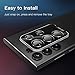 JETech Camera Lens Protector for Samsung Galaxy S22 Ultra 5G 6.8-Inch, 9H Tempered Glass Metal Individual Ring Cover, Easy Installation Tray, HD Clear, 1 Set (Phantom Black)