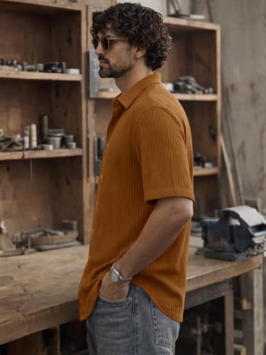 Image of Noble Monk Men's Solid Casual Shirt | Half Sleeve | Regular Fit | Polo Shirt for Men