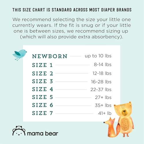 Image of Amazon Brand - Mama Bear Gentle Touch Diapers, Hypoallergenic, Leakage Protection, Size 1, 50 Count