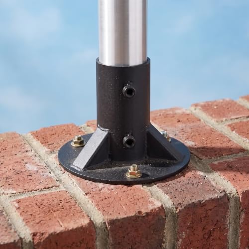 Base de brida para poste de cerca Kisangel de 55 mm para suelo 7
