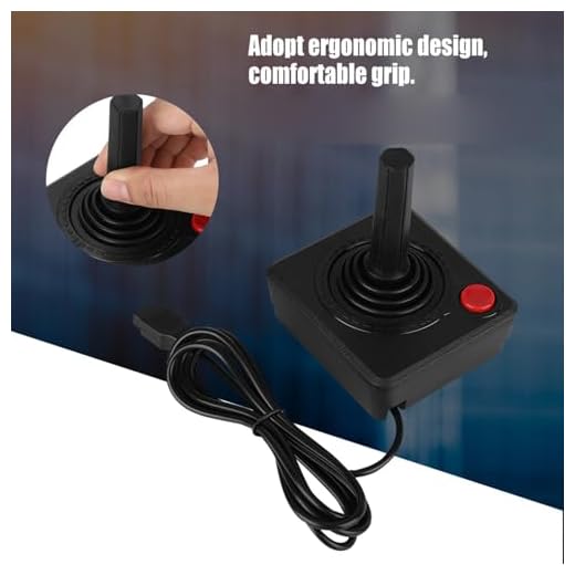 Retro Classic 3D-Analog-Joystick-Controller mit Bedientaste und Vier-Wege-Joystick, Spielsteuerung für Atari 2600, kompatibel mit Atari 7800-Konsole, 9-polige Schnittstelle