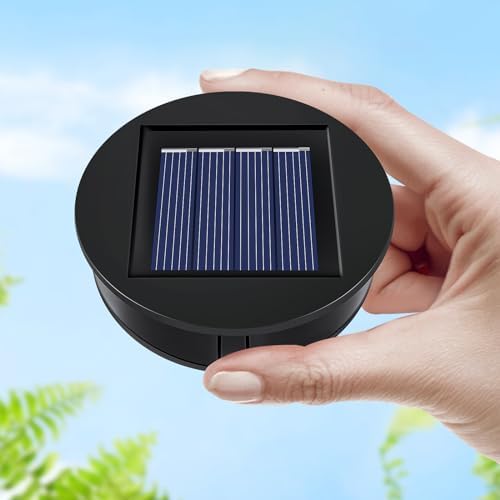 10 Pack Solar Lights Replacement Top for Lanterns, Waterproof Round Solar Lanterns Replacement Accessories for Outdoor Hanging Lanterns DIY Table Lights Garden Patio Decor（3.15 inch）