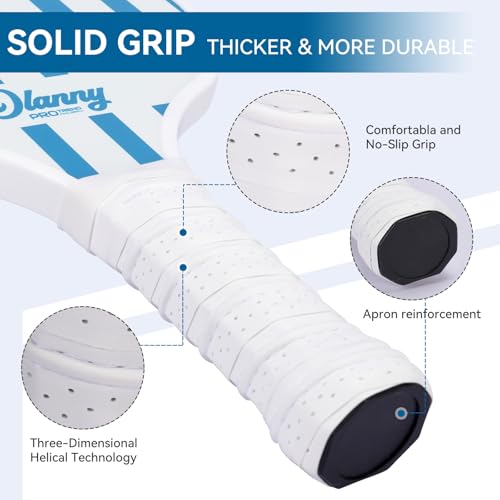 Image of OLANNY Graphite Pickleball Paddles Set- Premium Rackets Fiber Face & Polymer Honeycomb Core Pickleball Set Includes Pickleball Paddles + Pickleball Balls+ Replacement Soft Grip + 1 Bag