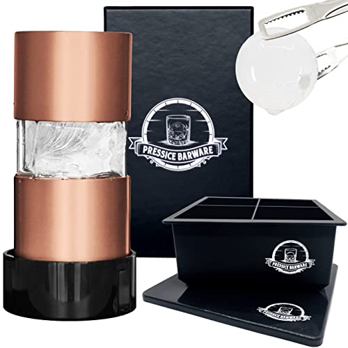 Comparison: Best Ice Ball Press 6 Pressice Barware Ice Ball Press – Precision-Crafted Aluminum – Create Effortless Large Spheres – Includes Ice Tray – Made in the USA (Paloma Finish)