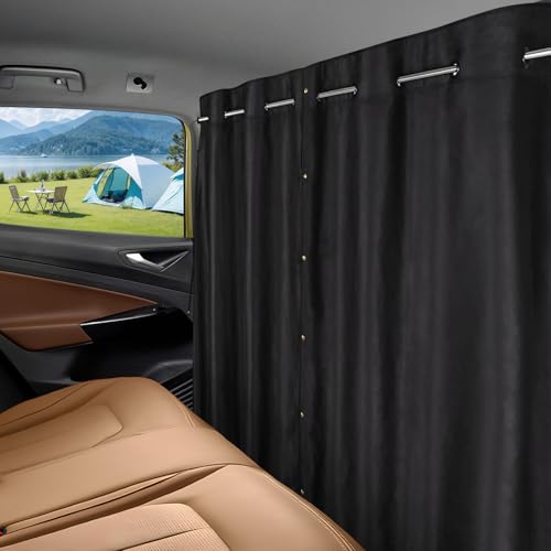 XCBYT Removable Car Divider Curtain, Privacy Protection and Total Darkening Divider Curtains, Van, Ideal Van Camper, Motorhome, All Vehicles 160 x 106...