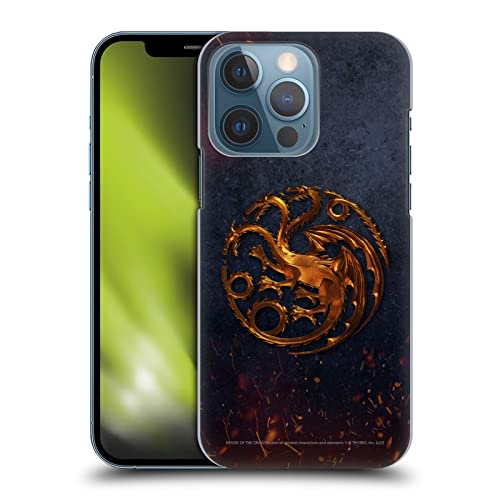 Head Case Designs Officially Licensed House of The Dragon: Television Series Targaryen Emblem Graphics Hard Back Case Compatible with Apple iPhone 13 Pro