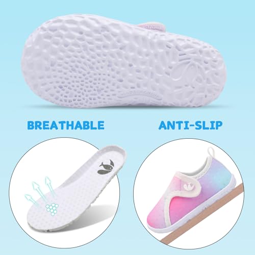 Image of FEETCITY Boys Girls Water Shoes Kids Aqua Socks Quick Dry Barefoot for Beach Swimming Pool