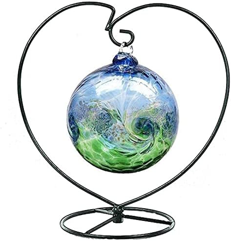 Ornament Display Stand Air Plant Stand Iron Hanging Stand Flower Pot Stand Rack Holder for Hanging Glass Globe Witch Ball Terrarium Christmas Ornament and Home Wedding Decoration(Black) (Love)