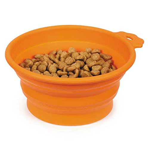 Guardian Gear Portable Dog Bowl Bend-A-Bowls Collapsible Food and Water for Dogs Traveling (Medium - 25 Ounce Blue)