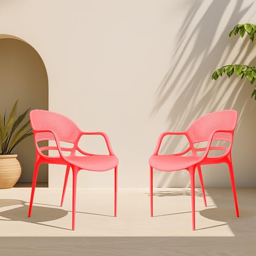 Image of DIYA Sunset Restaurant & Cafe Chair | Designer Plastic Arm Chair
