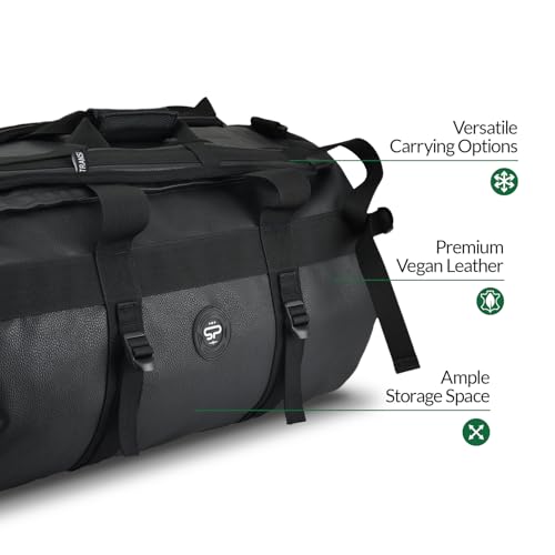 Odor Resistant Transporter Leather Duffel Bag Backpack for Travel, Gym Bag, Overnight Weekend, Carry On Luggage3