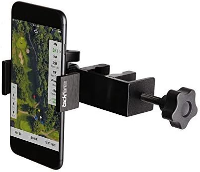 Enduro Golf Cart Mount for Cellphone and SkyCaddie SX400 – TACKFORM [Enduro Series] – Rock Strong All-Steel Holder for Telephones and GPS as much as 3.4″ Large. Industrial Spring Grip.
