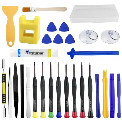 Elsrantor 29 Piezas Juego de Destornilladores de Precision, Magnéticos Destornillador Relojero, Kit Reparacion Moviles, Herramienta de Precisión, Kit de Apertura, para Móviles, Relojes, Gafas