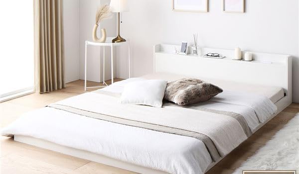 ローベッド セミダブル マットレス付き 2層ポケットコイル すのこ