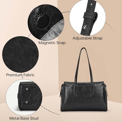 Bolso hombro para mujer estilo retro Boston en cuero miniatura 4