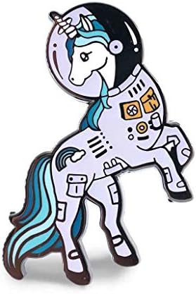 Unicorn Enamel Pin Astronaut Space Unicorn In a Suit Colorful Lap...
