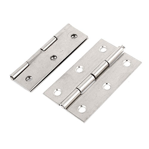 Aexit 6cm x Clothes Hangers 3.5cm Silver Tone Folding Closet Cabinet Door Hinge Hardware Children's Clothes Hangers 2 Pcs