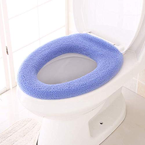 Housse de siège de toilette anti-dérapante et isolante en peluche type O