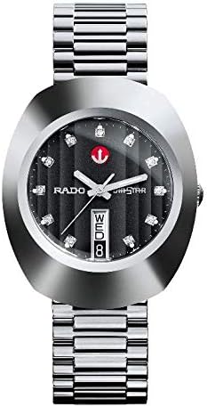 Amazon.com: Rado Men's Hardmetal Swiss Automatic Dress Watch with Stainless  Steel Bracelet Strap, Black, 14 (Model: R12408613) : Clothing, Shoes \u0026  Jewelry