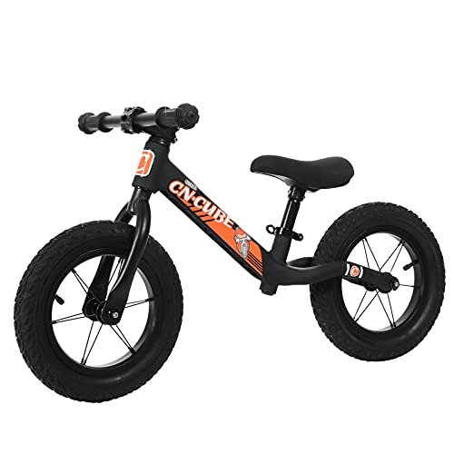 Kids Sport Balance Bikes Toddlers Pedalless Bike with Adjustable Seat for 3-6 Years, Surprised Birthday Toys Gifts Give Your Babys Boy of Girl No Pedals Indoor/Outdoor Bicycle Black