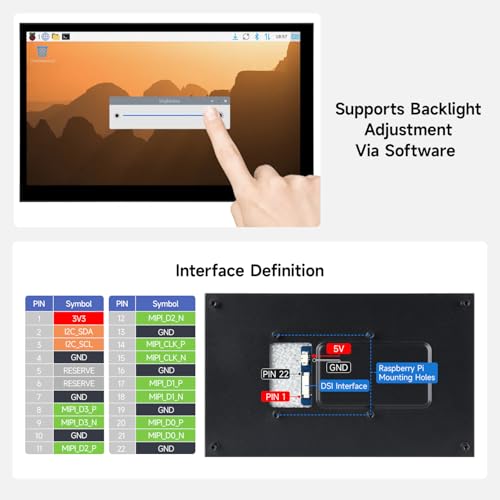 Image of KLAYERS 7-inch DSI Capacitive Touch Display with High-Resolution IPS Panel，Compatible with Raspberry Pi OS