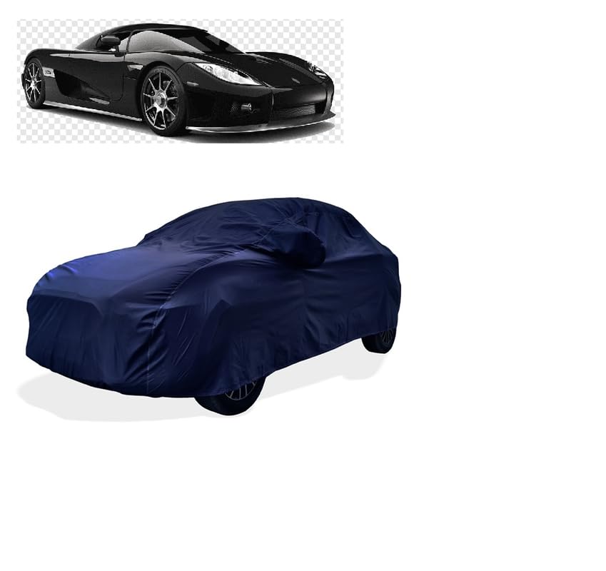 Car Cover - Four Wheeler Car Cover Compatible with Koenigsegg CCX R Car Body Cover with Water-Resistant Premium Durable Fabric - Blue Color Plain Blue
