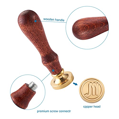 Cheriswelry 14pcs 12 Constellations Wax Seal Stamp Zodiac Signs Stamps with Retro Wooden Handle for Wedding Cards Scrapbook Envelope Decoration Gift Packing 25mm - Image 2