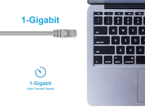 Image of Monoprice 3FT 24AWG Cat6 500MHz Crossover Ethernet Bare Copper Network Cable - Gray