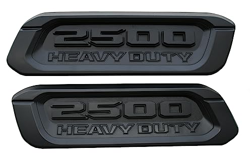Emblemas 2500 negro mate de alta resistencia para renovar el capó de tu pick-up