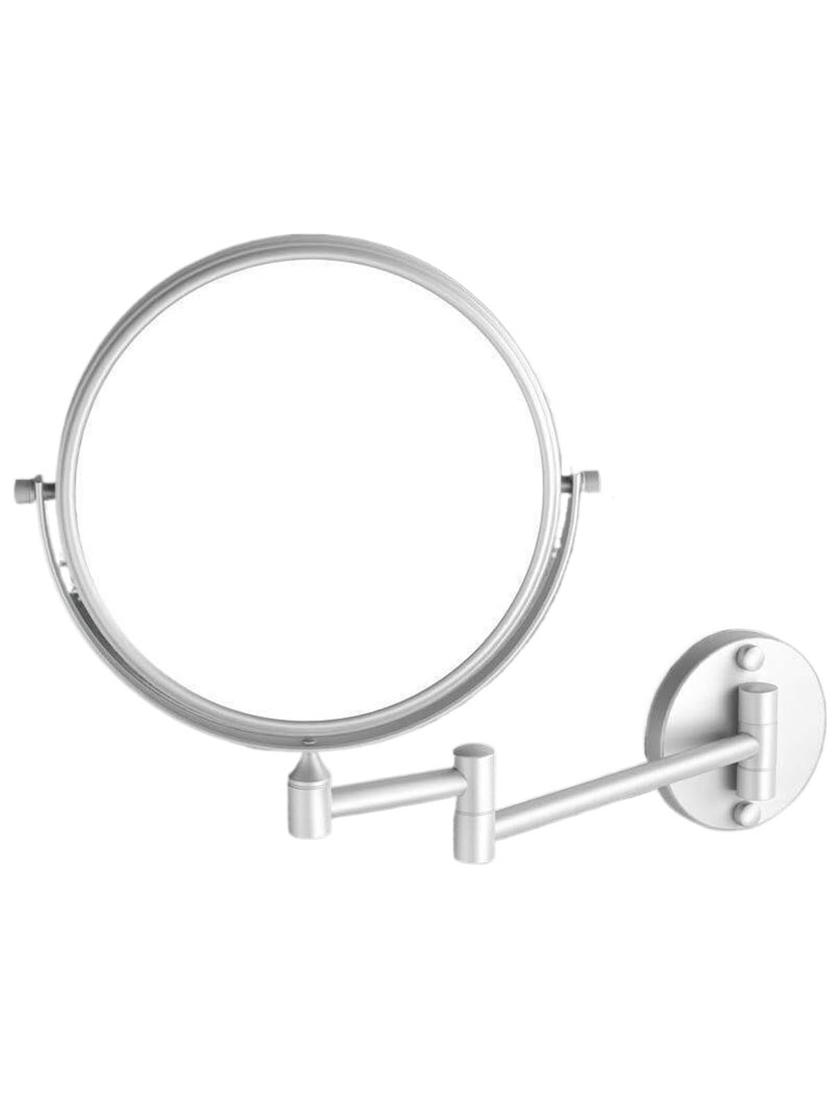 KTMBOHU Telescopic Makeup Mirror Bathroom Wall Hanging No Punching Bathroom Magnification Double-sided Folding Stretchable Mobile(亮光/厚底/三折/8寸)