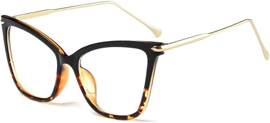 Oversized Cat Eye Glasses Frame with Clear Lenses Eyewear for Women B2460